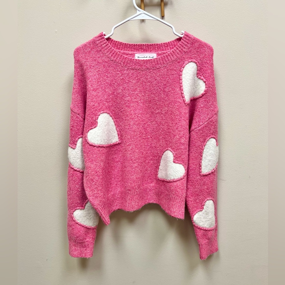 Pink Heart Sweater